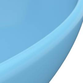 Chiuvetă de lux, albastru mat, 40x33 cm, ceramică, formă ovală, 5 image