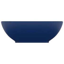 Chiuvetă de lux, albastru mat, 40x33 cm, ceramică, formă ovală, 3 image