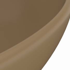 Chiuvetă de lux, crem mat, 40 x 33 cm, ceramică, formă ovală, 5 image