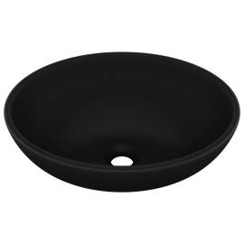 Chiuvetă de lux, negru mat, 40 x 33 cm, ceramică, formă ovală, 2 image