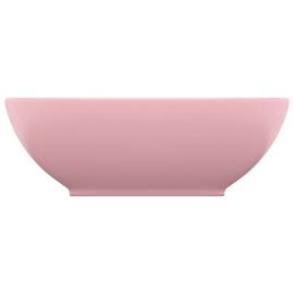 Chiuvetă de lux, roz mat, 40 x 33 cm, ceramică, formă ovală, 3 image