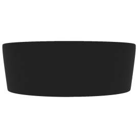 Chiuvetă de lux cu preaplin, negru mat, 36 x 13 cm, ceramică, 4 image