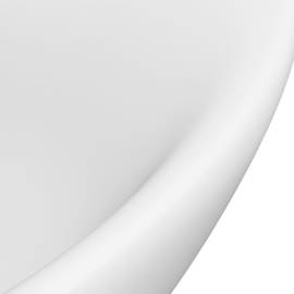 Chiuvetă lux cu preaplin, alb mat, 58,5x39 cm ceramică, oval, 5 image