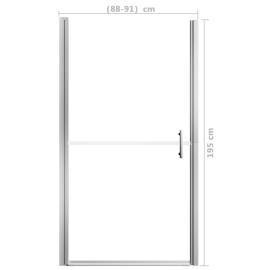 Ușă de duș, 91 x 195 cm, sticlă securizată, 5 image
