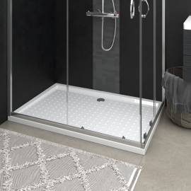 Cădiță de duș cu puncte, alb, 80x120x4 cm, abs