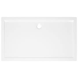 Cădiță de duș dreptunghiulară din abs, alb, 70x120 cm, 5 image
