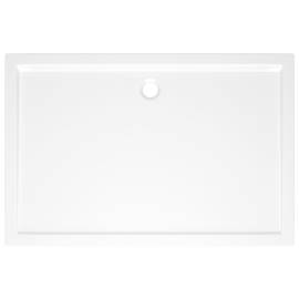 Cădiță de duș dreptunghiulară din abs, alb, 80x120 cm, 4 image