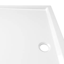 Cădiță de duș dreptunghiulară din abs, alb, 80x90 cm, 6 image