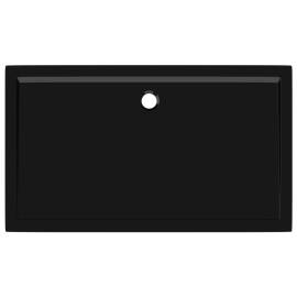 Cădiță de duș dreptunghiulară din abs, neagră, 70x120 cm, 5 image