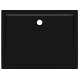 Cădiță de duș dreptunghiulară din abs, neagră, 70x90 cm, 5 image