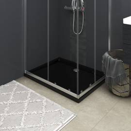 Cădiță de duș dreptunghiulară din abs, negru, 80x100 cm