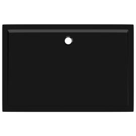 Cădiță de duș dreptunghiulară din abs, negru, 80x120 cm, 5 image