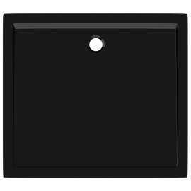 Cădiță de duș dreptunghiulară din abs, negru, 80x90 cm, 5 image