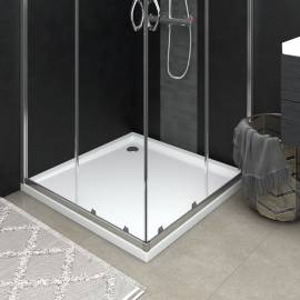 Cădiță de duș pătrată din abs, alb, 80x80 cm