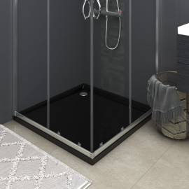 Cădiță de duș pătrată din abs, negru, 90x90 cm