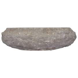 Chiuvetă, gri, Ø40x12 cm, marmură, 2 image