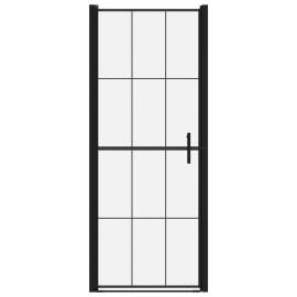Ușă de duș, negru, 81 x 195 cm, sticlă securizată, 3 image