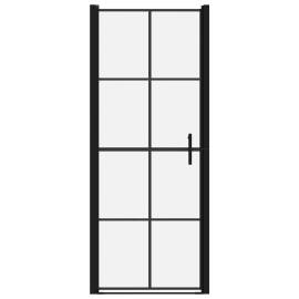 Ușă de duș, negru, 91 x 195 cm, sticlă securizată, 3 image