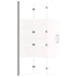 Cabină de duș pliabilă, alb, 100x140 cm, esg, 4 image