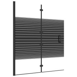 Cabină de duș pliabilă, negru, 120x140 cm, esg, 2 image