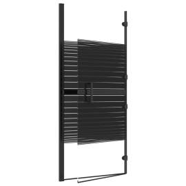 Cabină de duș pliabilă, negru, 120x140 cm, esg, 5 image