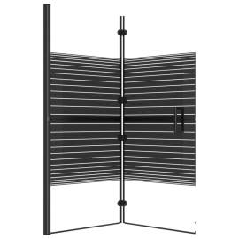 Cabină de duș pliabilă, negru, 120x140 cm, esg, 4 image
