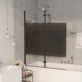 Cabină de duș pliabilă, negru, 120x140 cm, esg, 7 image