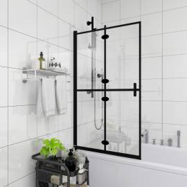 Cabină de duș pliabilă, negru, 120x140 cm, esg, 3 image