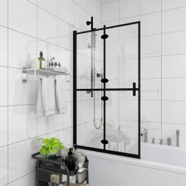 Cabină de duș pliabilă, negru, 80x140 cm, esg, 3 image