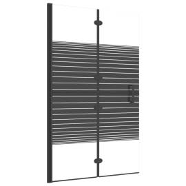 Cabină de duș pliabilă, negru, 80x140 cm, esg, 2 image