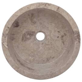 Chiuvetă, gri, Ø40x15 cm, marmură, 4 image