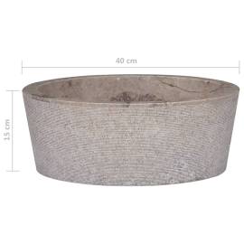 Chiuvetă, gri, Ø40x15 cm, marmură, 5 image