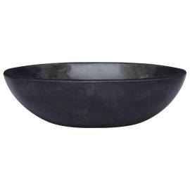 Chiuvetă, negru, 53x40x15 cm, marmură, 3 image