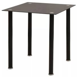 Set masă și scaune de bucătărie, 5 piese, negru, 2 image