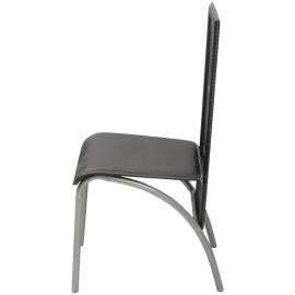 Set masă și scaune din lemn de pin cinci piese negru, 6 image