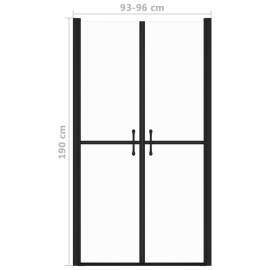 Ușă cabină de duș, transparent, (93-96)x190 cm, esg, 5 image