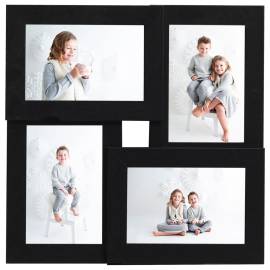 Ramă foto colaj pentru 4x (13x18 cm) foto, negru, mdf, 2 image