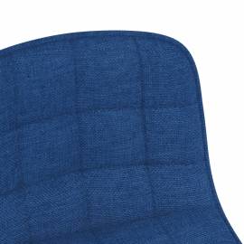 Scaune de masă pivotante, 2 buc., albastru, textil, 9 image