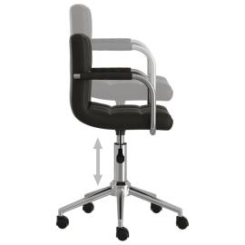 Scaun de birou rotativ, negru, piele ecologică, 7 image