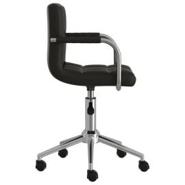 Scaun de birou rotativ, negru, piele ecologică, 5 image