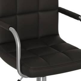Scaun de birou rotativ, negru, piele ecologică, 8 image