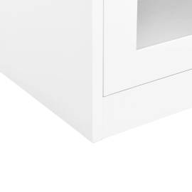 Dulap de birou, alb, 90x40x70 cm, oțel, 8 image