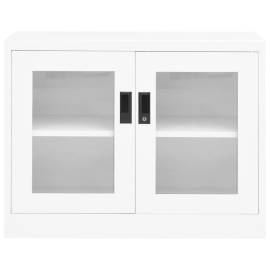 Dulap de birou, alb, 90x40x70 cm, oțel, 3 image