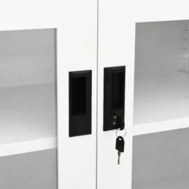 Dulap de birou, alb, 90x40x70 cm, oțel, 2 image