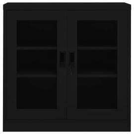Dulap de birou, negru, 90x40x90 cm, oțel, 3 image