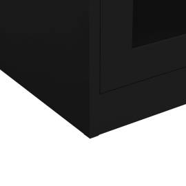 Dulap de birou, negru, 90x40x90 cm, oțel, 7 image
