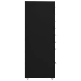 Fișet mobil, negru, 28x41x109 cm, metal, 4 image