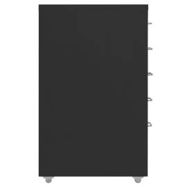Fișet mobil, negru, 28x41x69 cm, metal, 3 image