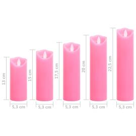 Set lumânări electrice cu led și telecomandă, 5 buc., alb cald, 9 image