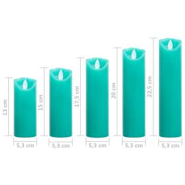 Set lumânări electrice cu led și telecomandă, 5 buc., alb cald, 9 image